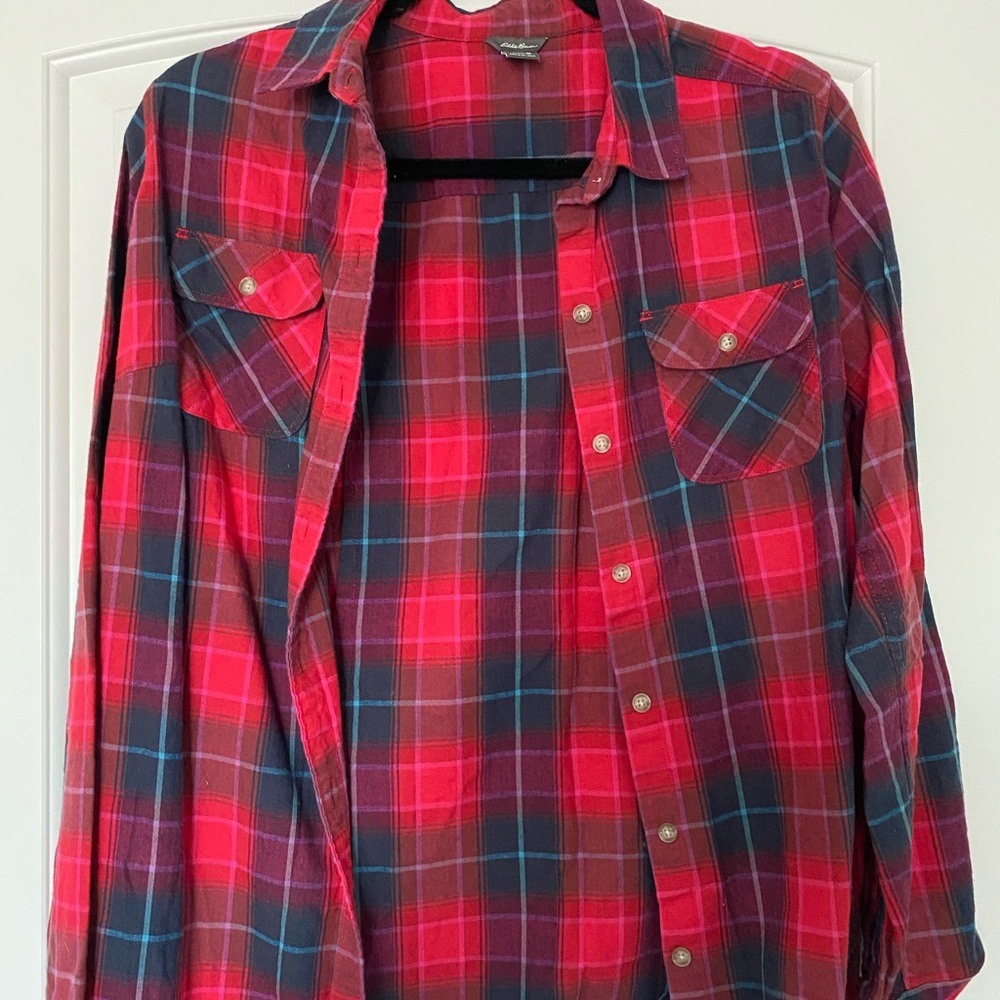 Plaid button up Eddie Bauer